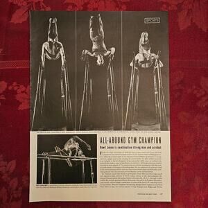 1940s All-Around Gym Champion Newt Loken • Vintage Gymnastics Acrobatics Photo S